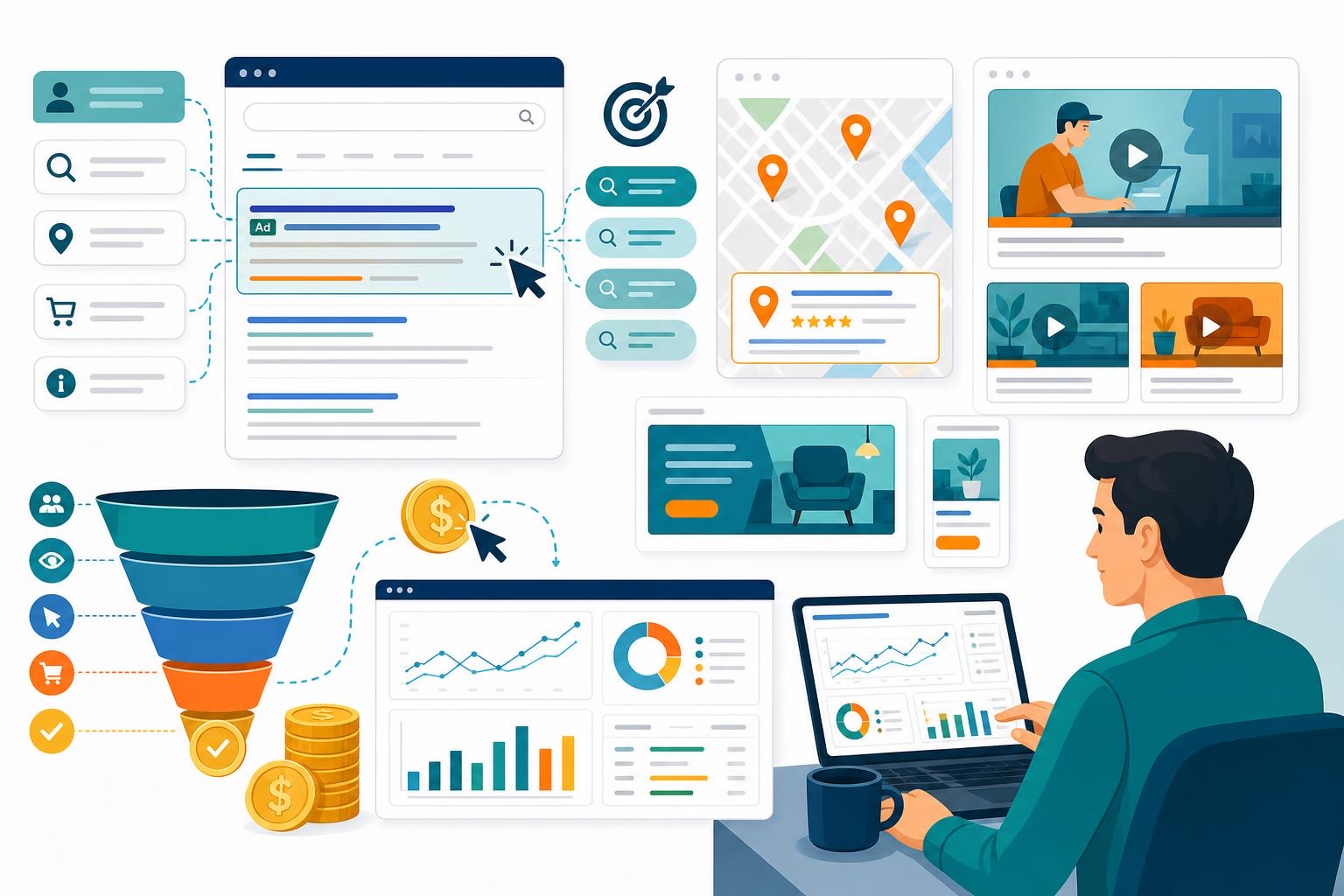 Fresh SEM PPC advertising service for Google Ads, Meta Ads, and lead generation campaigns